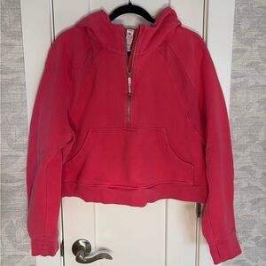 Lululemon Scuba Oversized Half Zip Hoodie Berry Pink Sz XL/XXL